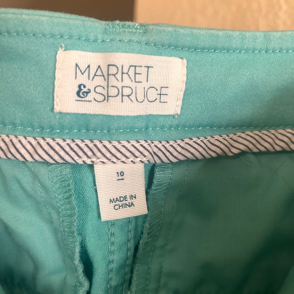 Teal Blue Capri Pants